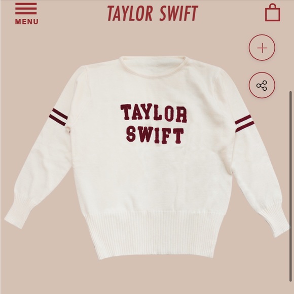 Red Era Taylor’s Version Taylor Swift Varsity Crewneck Knit Sweater